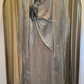 Vestido Largo Plateado con Flecos Ilse Jara (M)