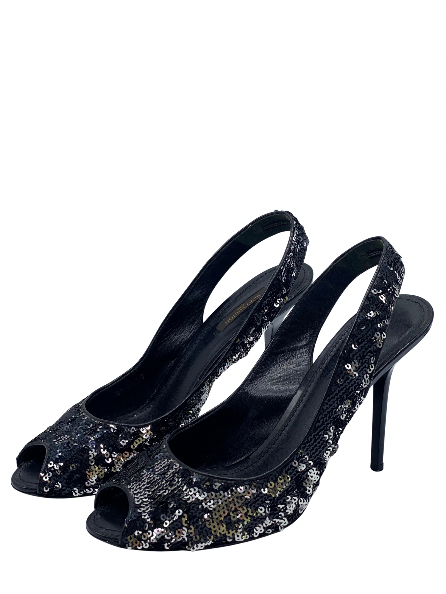 Pumps Peep-Toe Louis Vuitton con Lentejuelas (39)