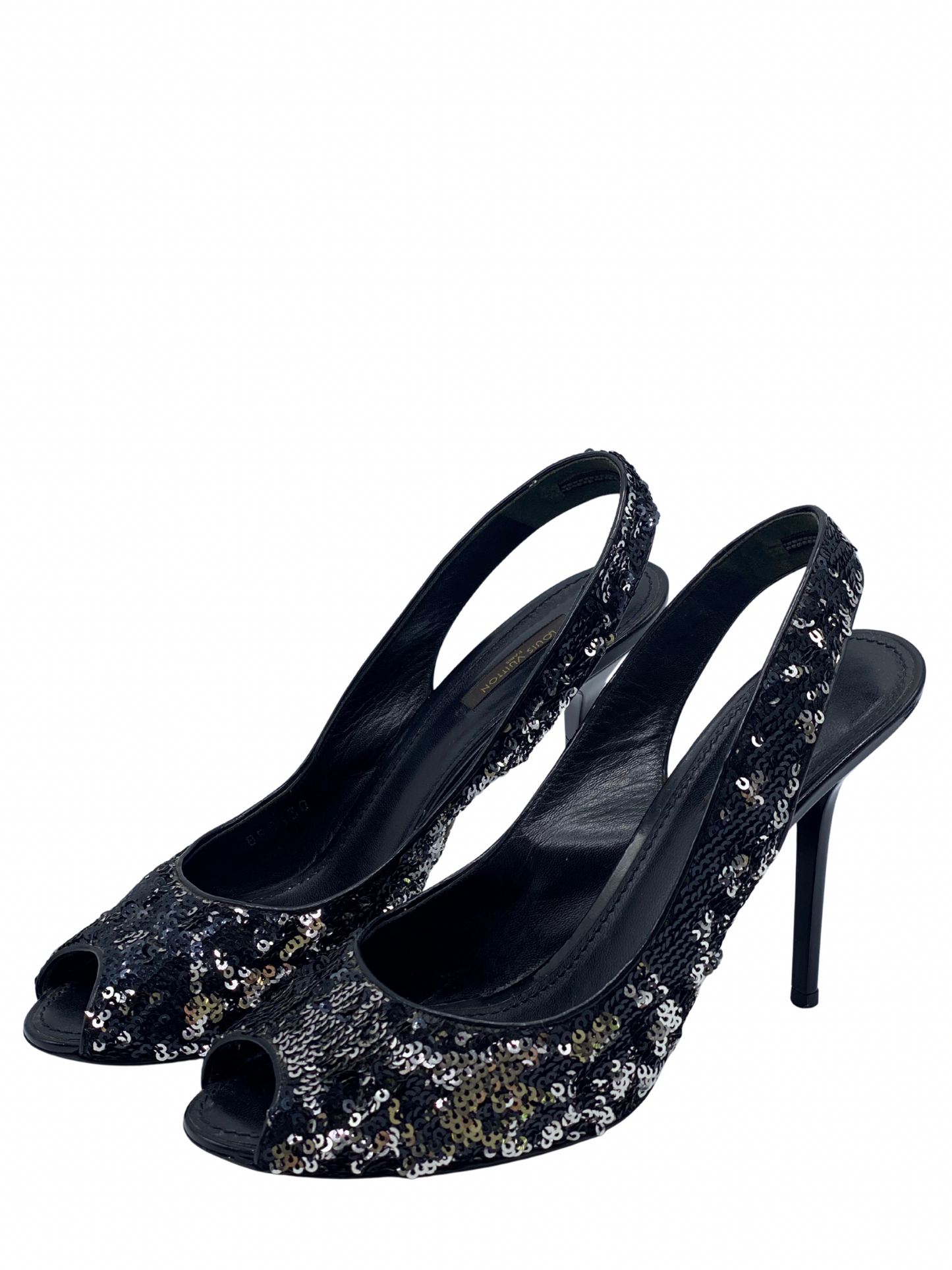Pumps Peep-Toe Louis Vuitton con Lentejuelas (39)