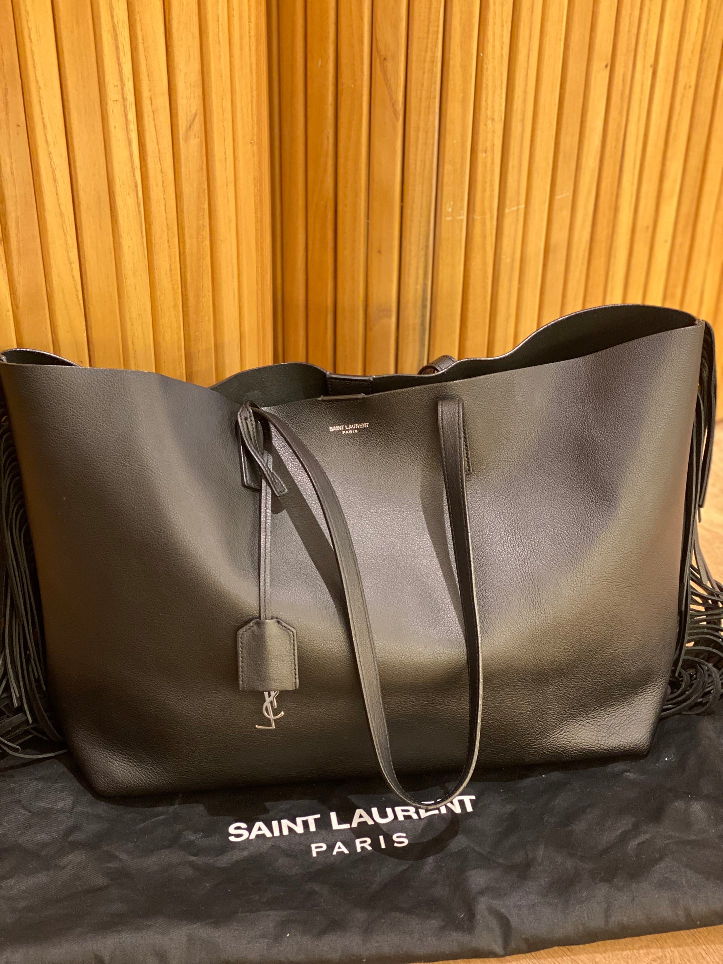 Cartera Saint Laurent Large Shopping Fringe Tote