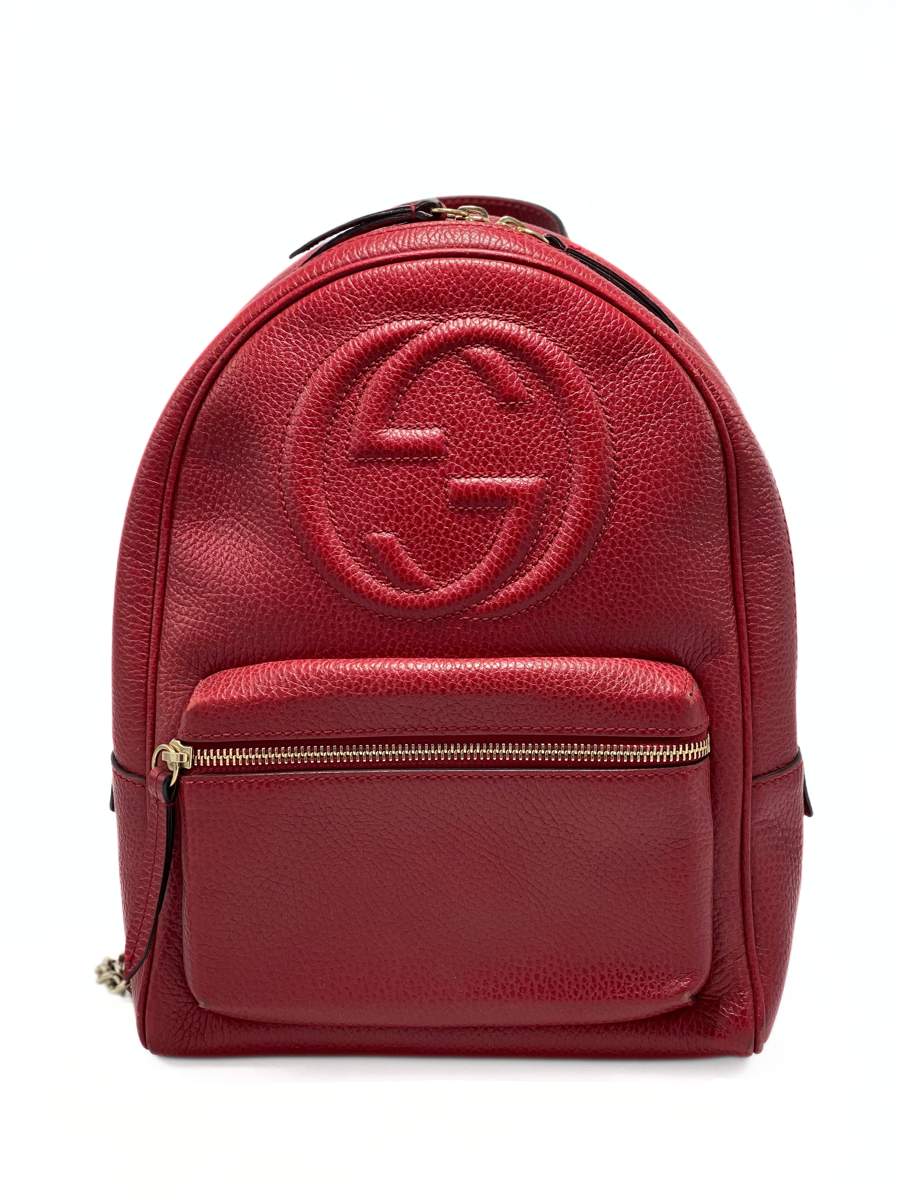 Mochila Gucci Soho Chain Backpack Red The New Black