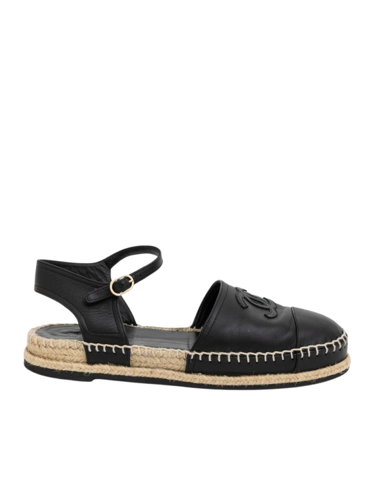 Espadrilles Chanel CC Cap Toe Ankle Strap (41)