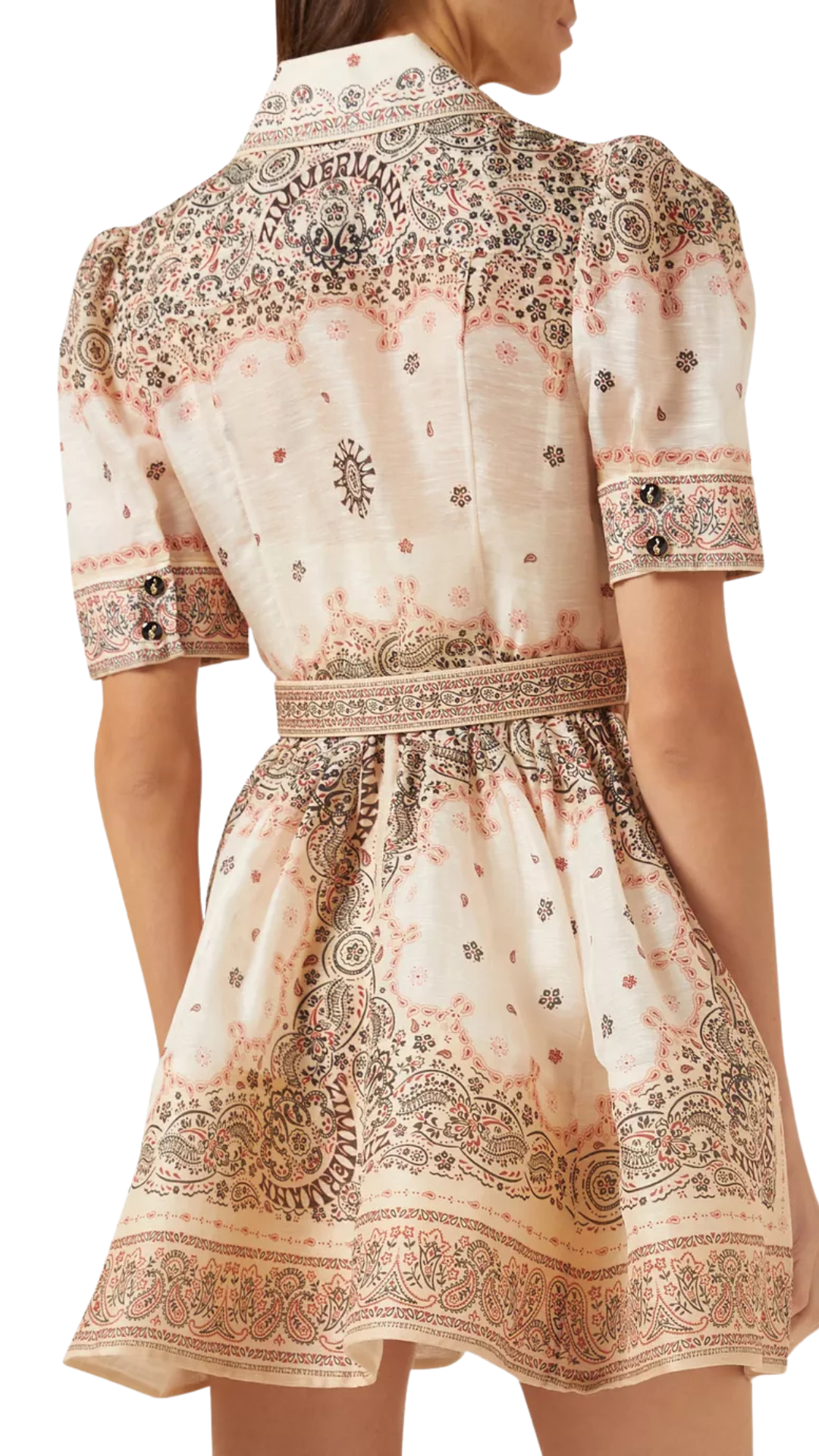 Vestido Corto Zimmermann Matchmaker Bandana Print (Talle 1)