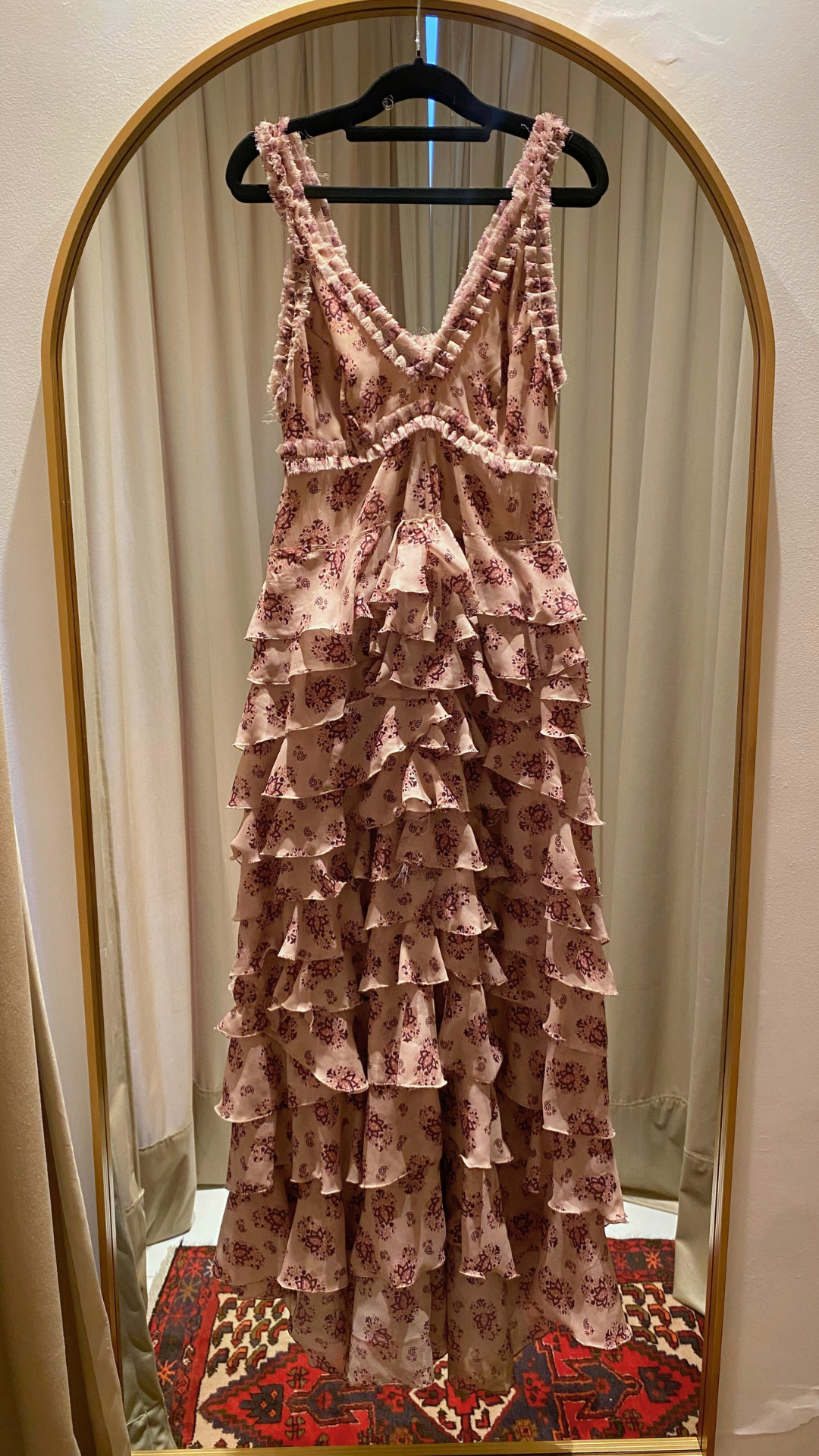 Vestido Largo Rosa La Paix (Talle P)