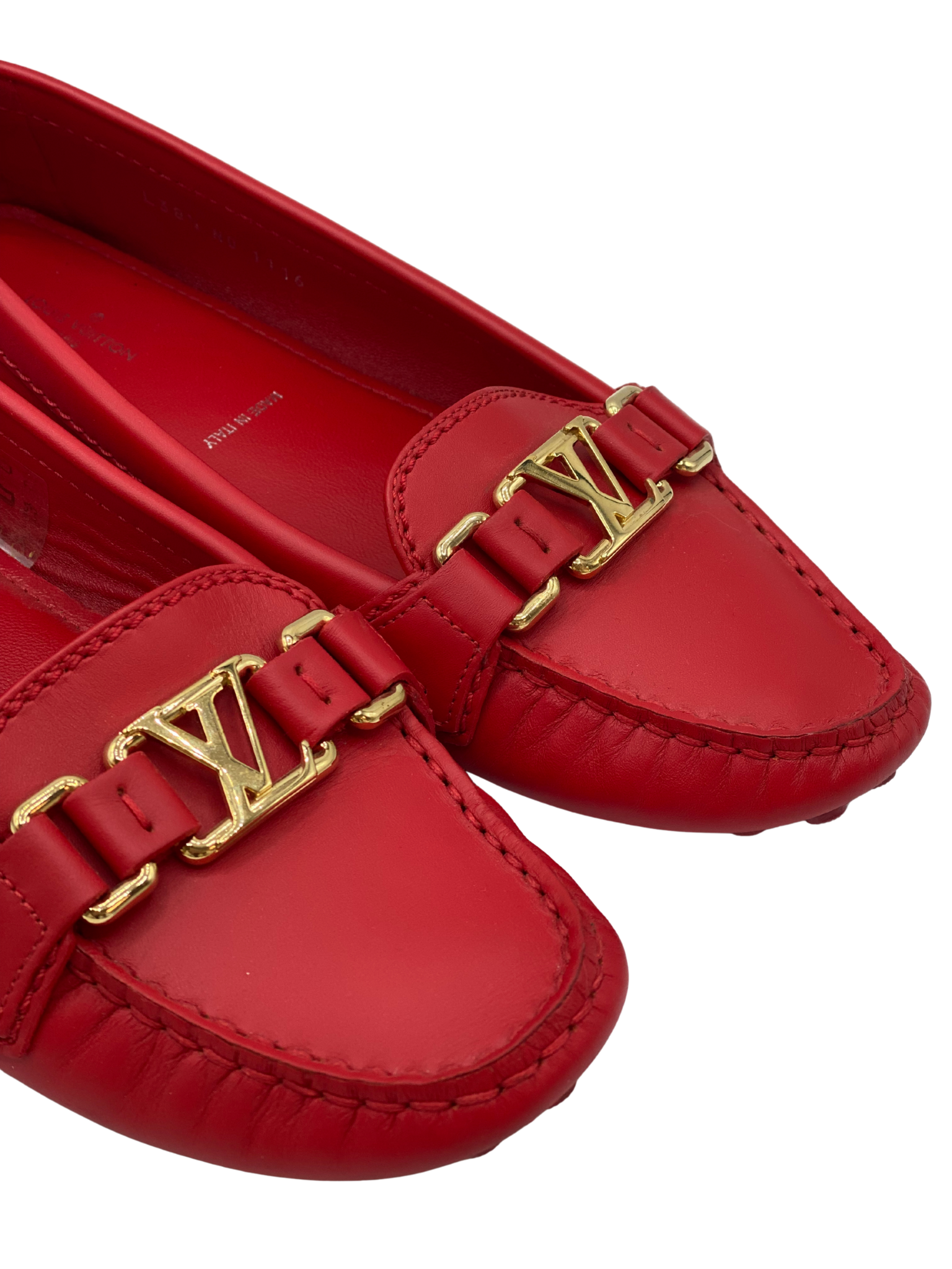 Mocasines Rojos Louis Vuitton (Talle 38.5)