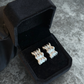 Aros Baguette Clip Oro Blanco 18k