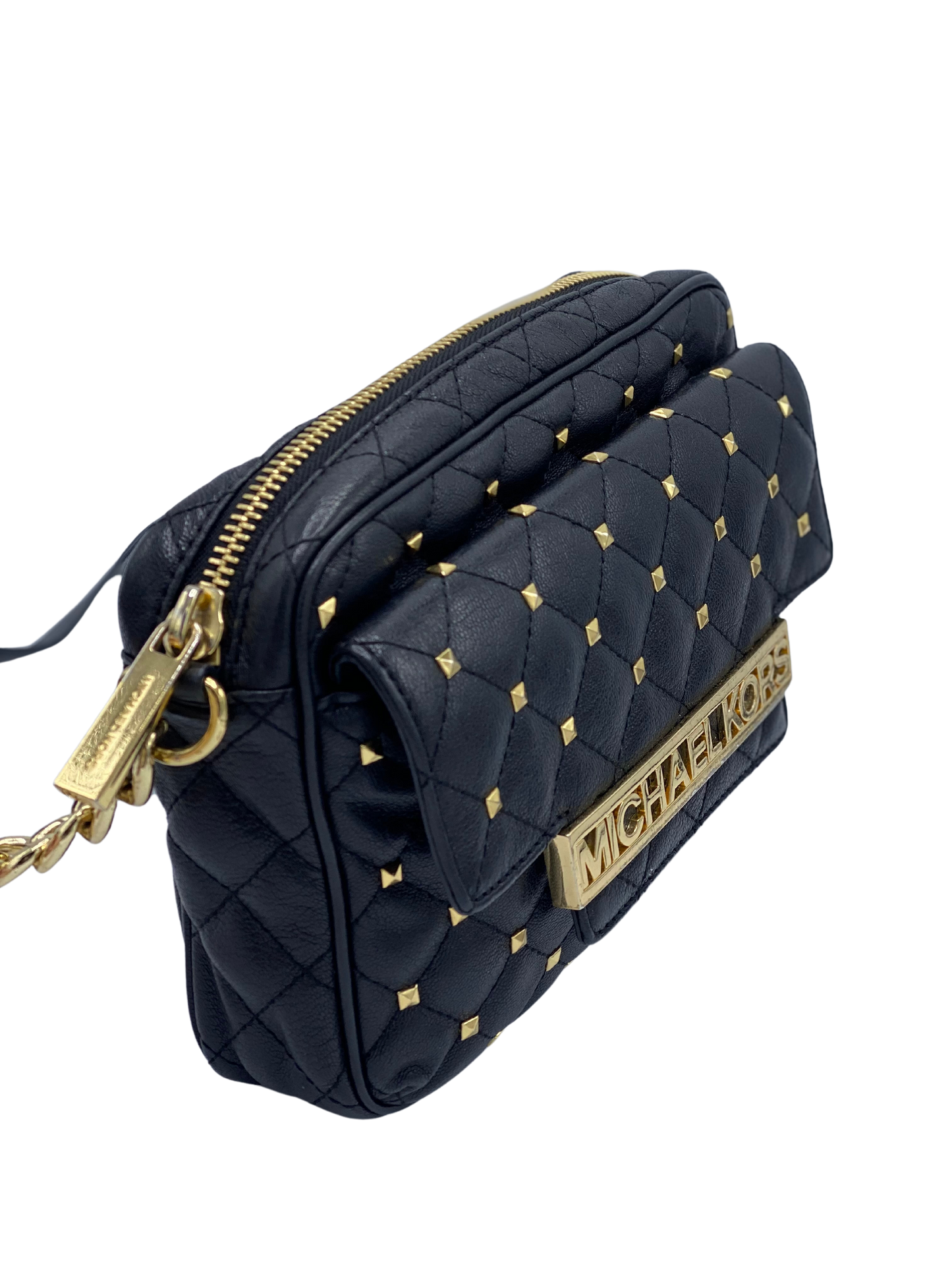 ⁠Bandolera Acolchada Michael Kors Negra