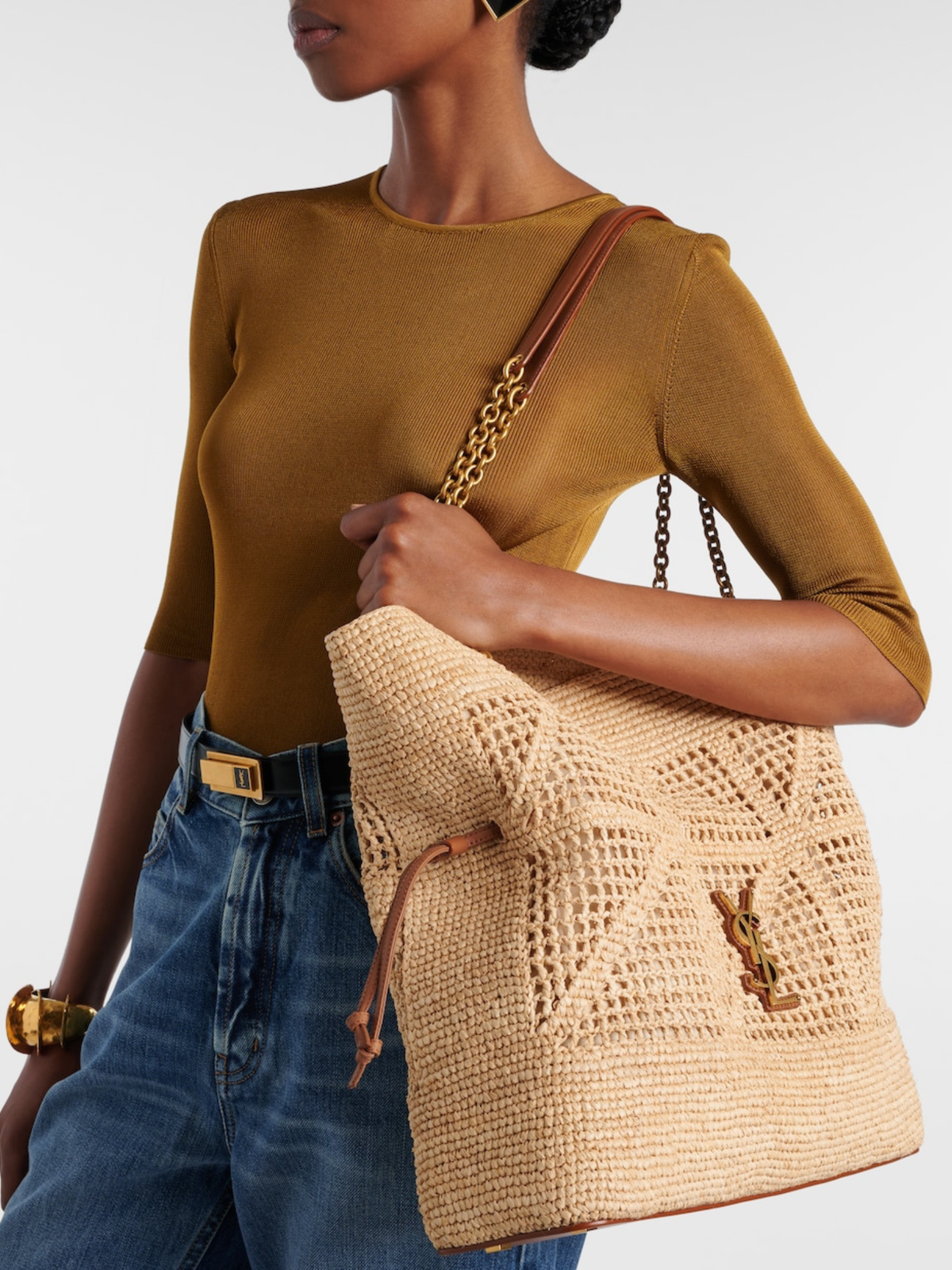 Cartera Saint Laurent Jamie Raffia