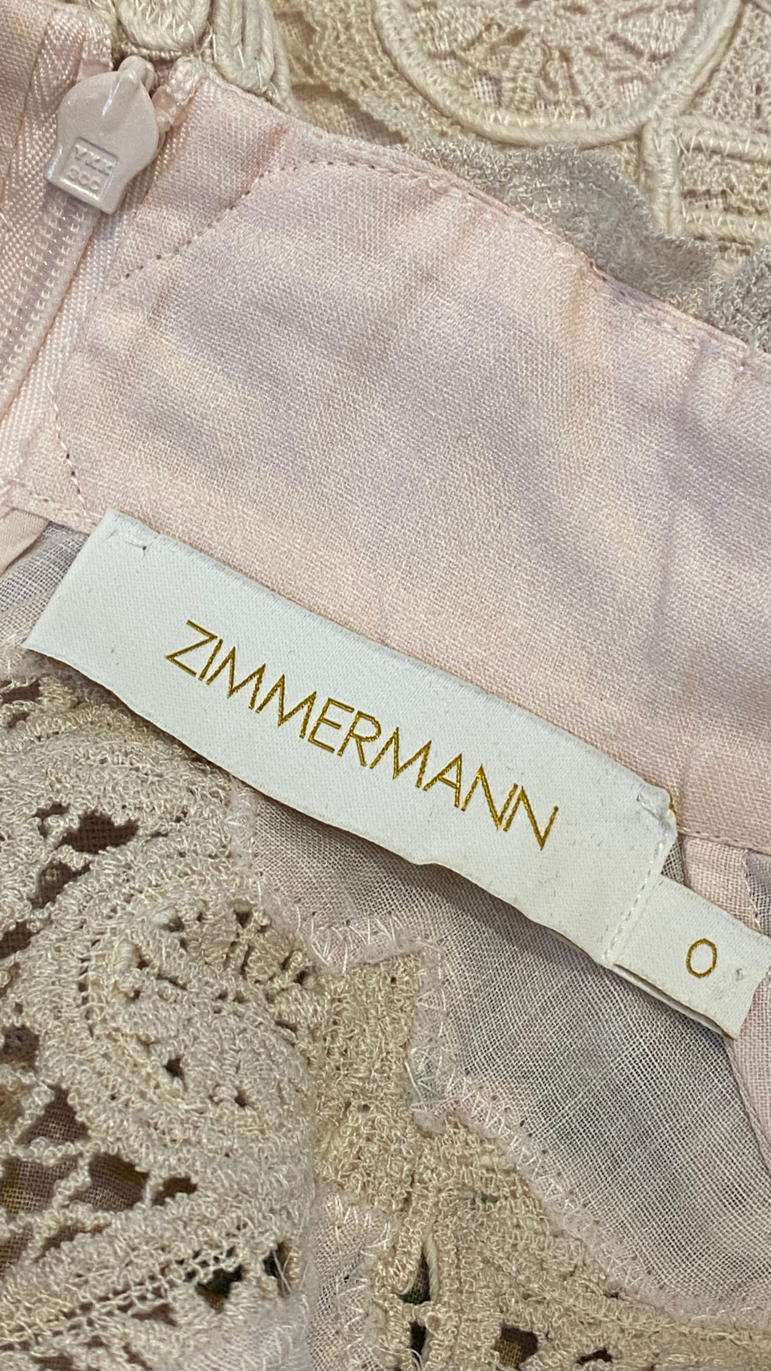 Vestido Corto Zimmermann Coaster Battenburg (Talle 0)