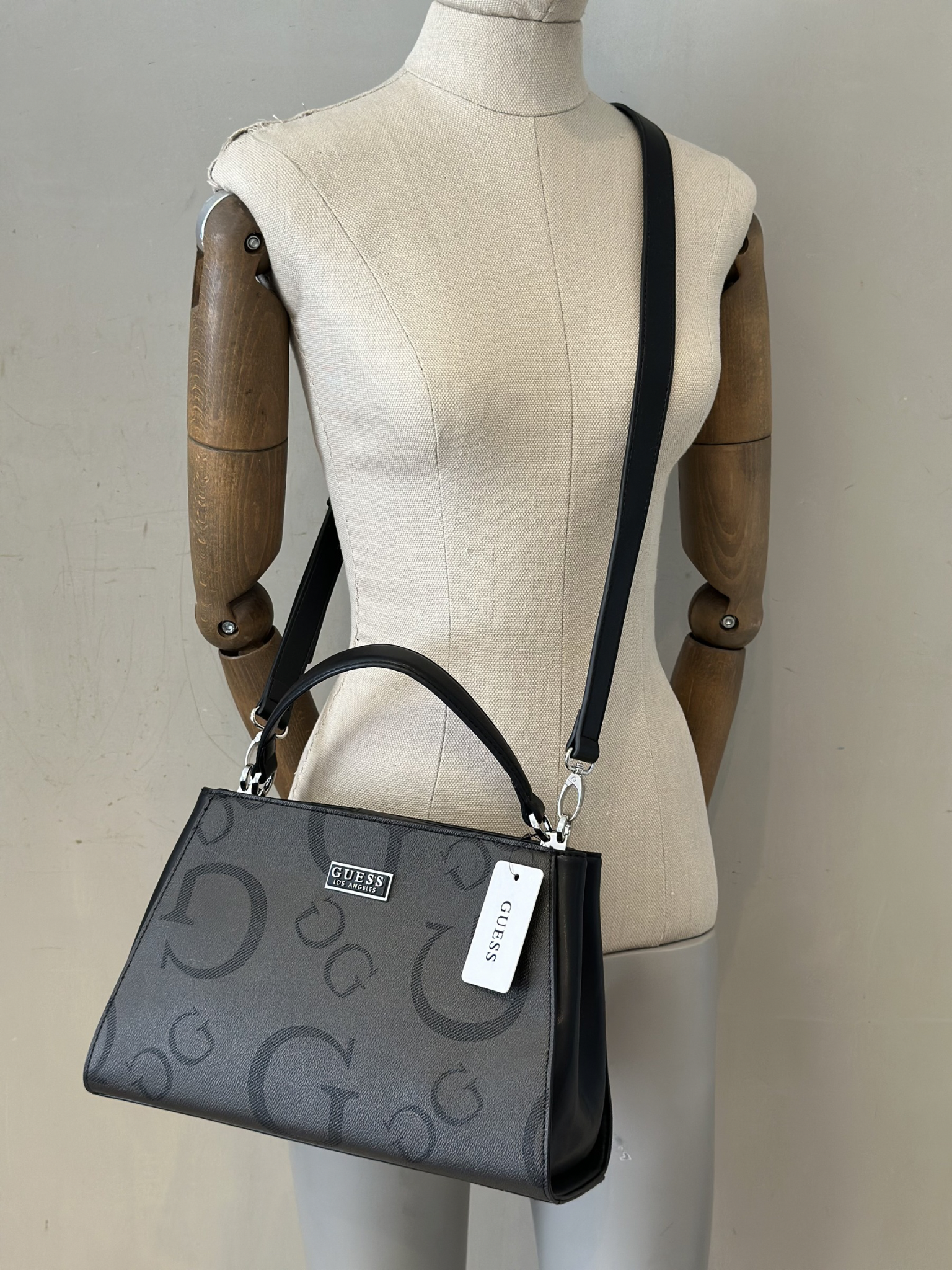 Cartera de Mano Gris Guess