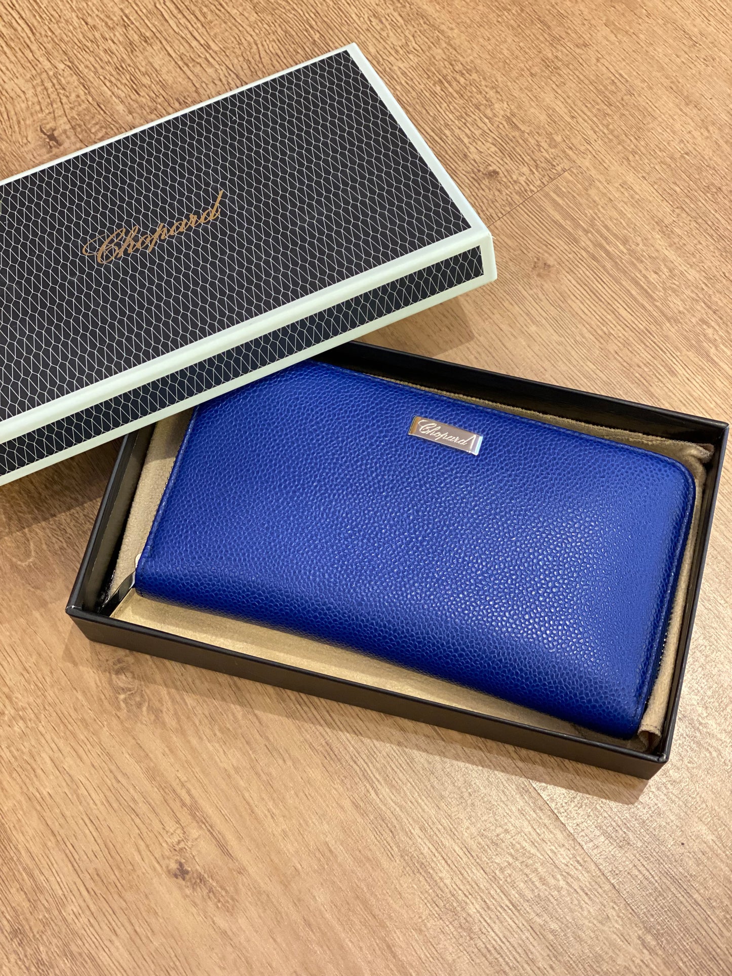 Billetera Chopard Zip Around Azul