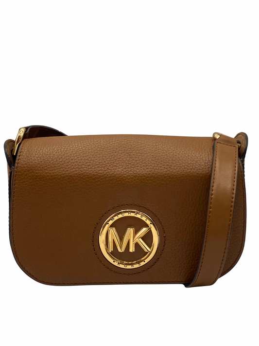 Cartera Marrón de Cuero Michael Kors Samira