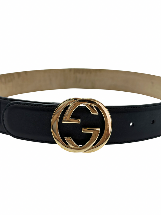Cinto Gucci con Hebilla Entrelazada GG (90cm)