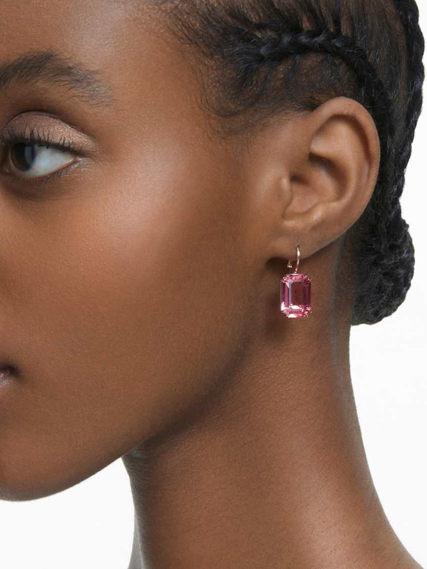 Aros Colgantes Swarovski Millenia Pink