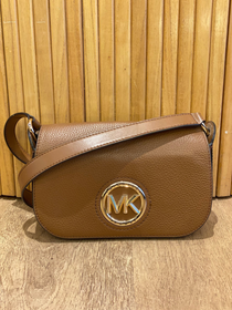 Cartera Marrón de Cuero Michael Kors Samira