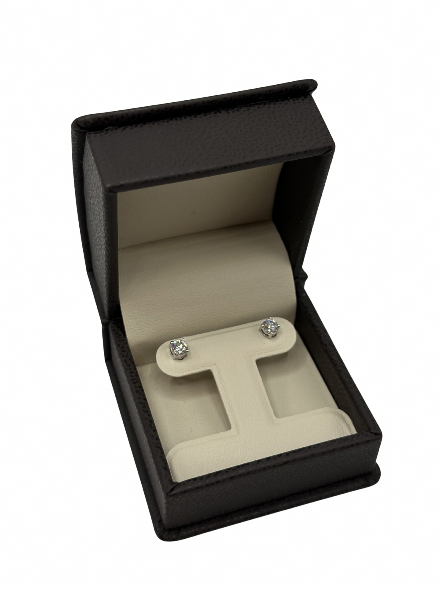 Aros Stud Oro 14k con Diamantes de Laboratorio