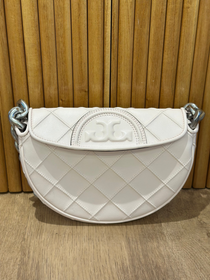 Bandolera Rosa Tory Burch Mini Fleming Soft Crescent