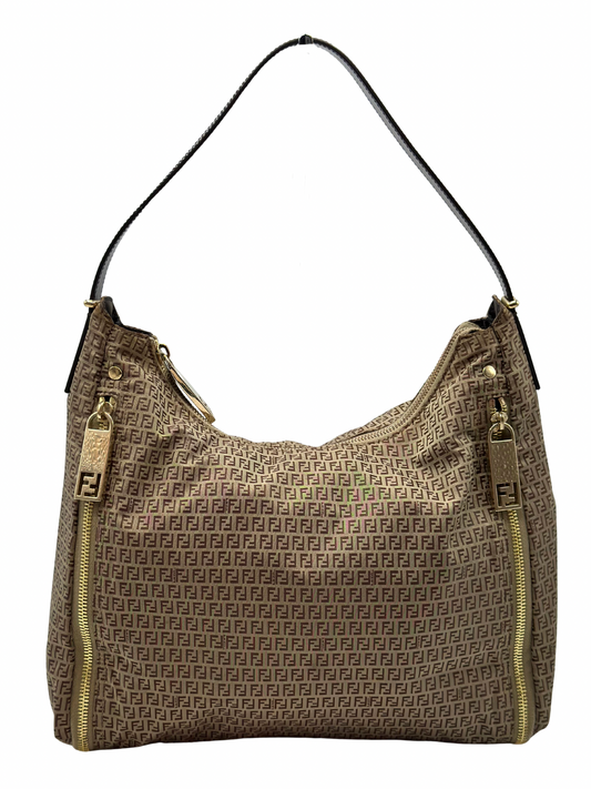 Cartera Beige Fendi Zucca Vintage