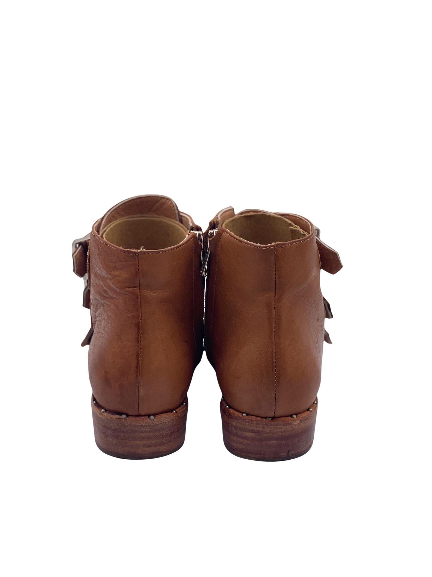 Botas Heidi Claire Con Tachas, 100% Cuero. (38)