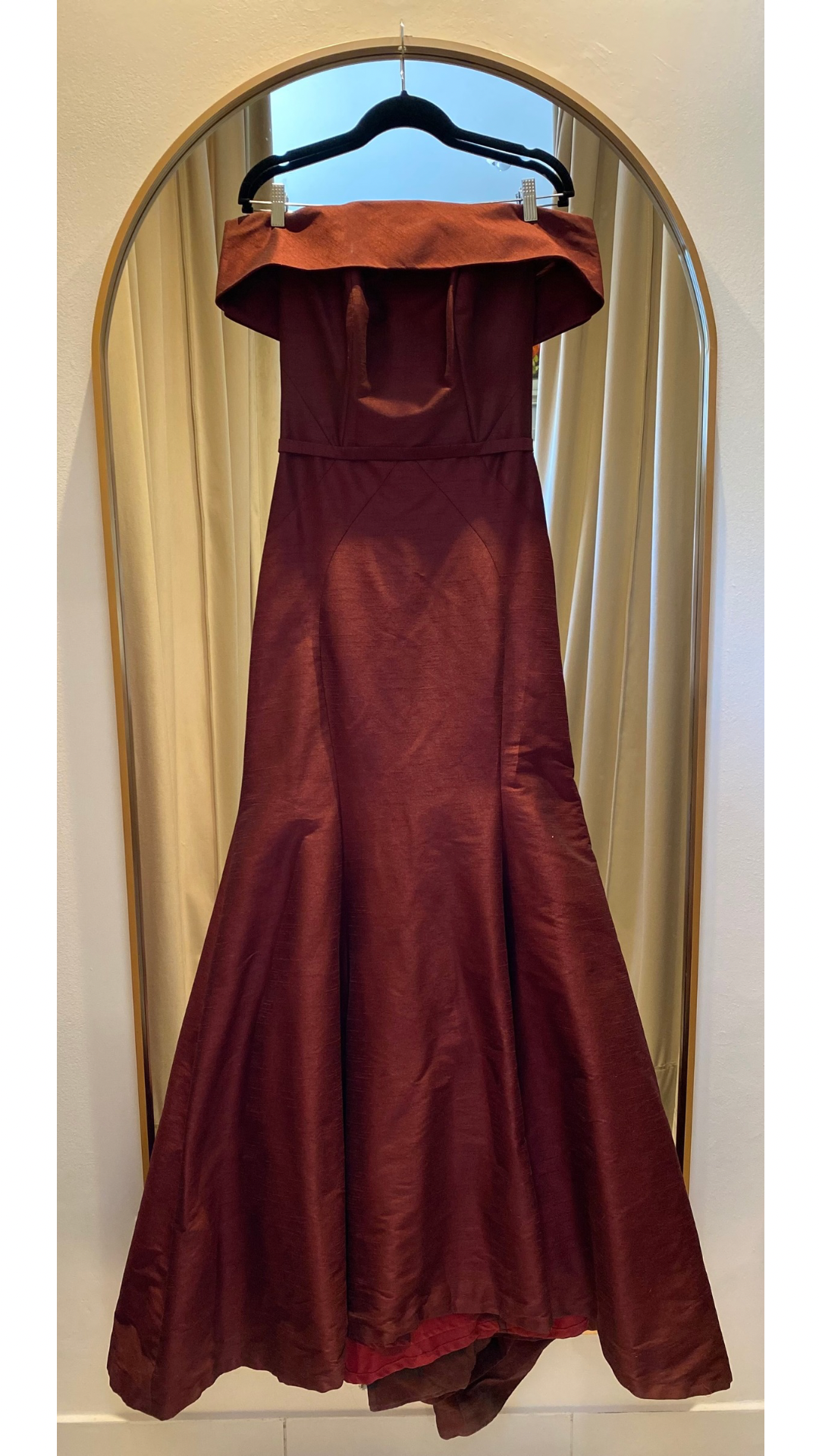 Vestido Elegante Rojo Javier Saiach (Talle M)