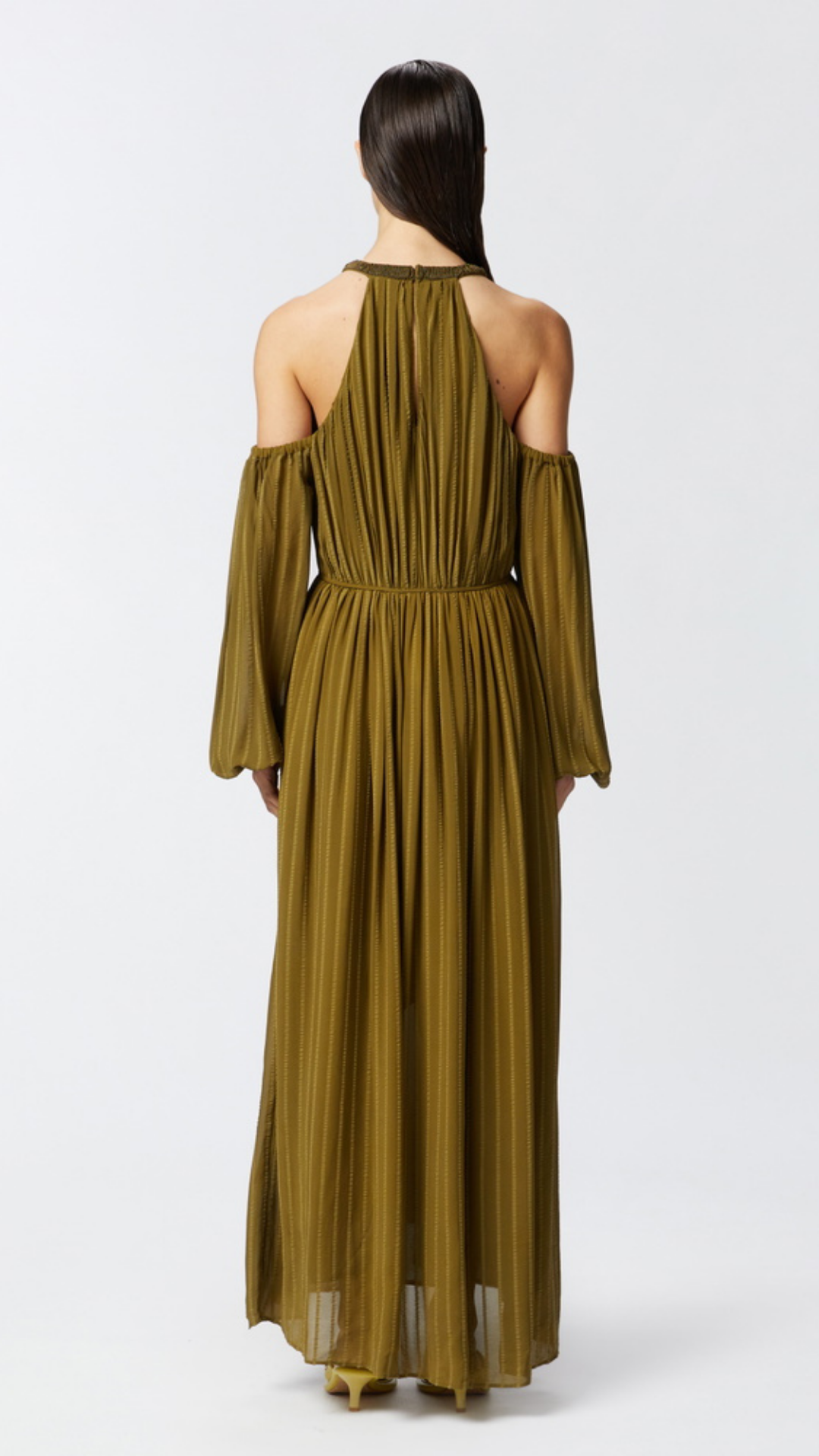 Vestido Verde Oliva Pinko (42)