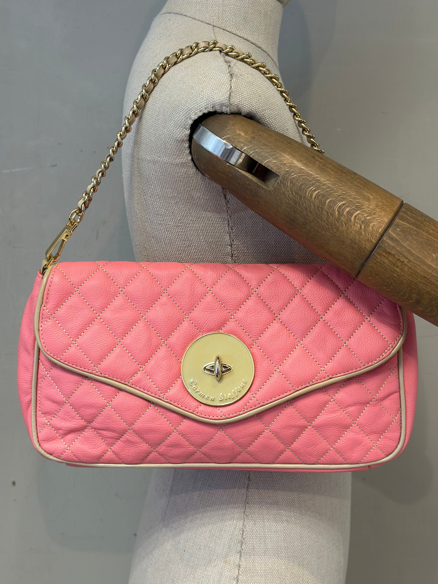 Bolso de Hombro Rosado Carmen Steffens