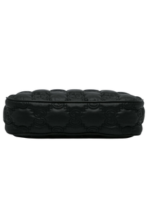 Bolso de Hombro Gucci GG Matelassé Negro de Cuero