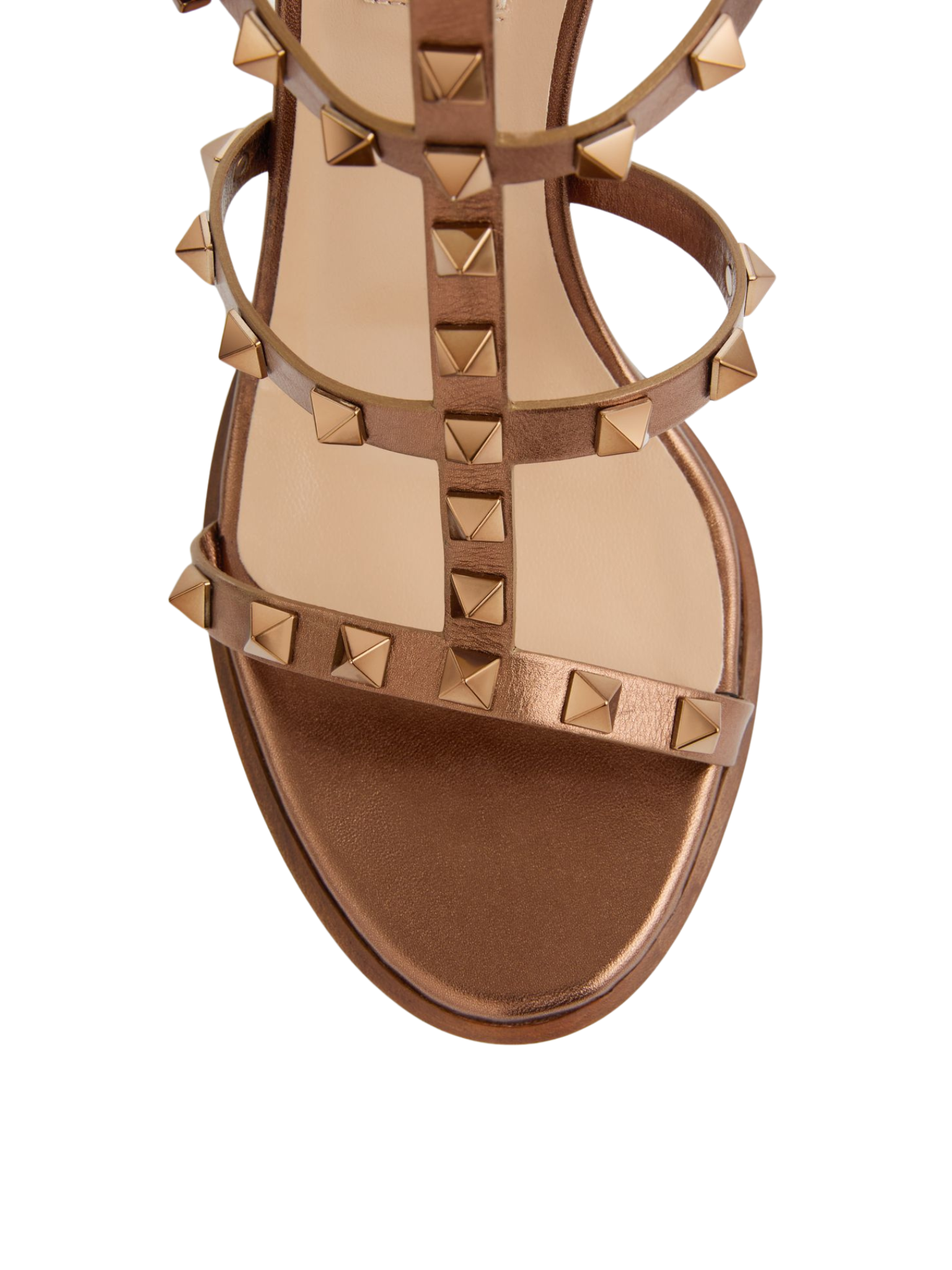 Sandalias Bronce Valentino Garavani Rockstud (37.5)