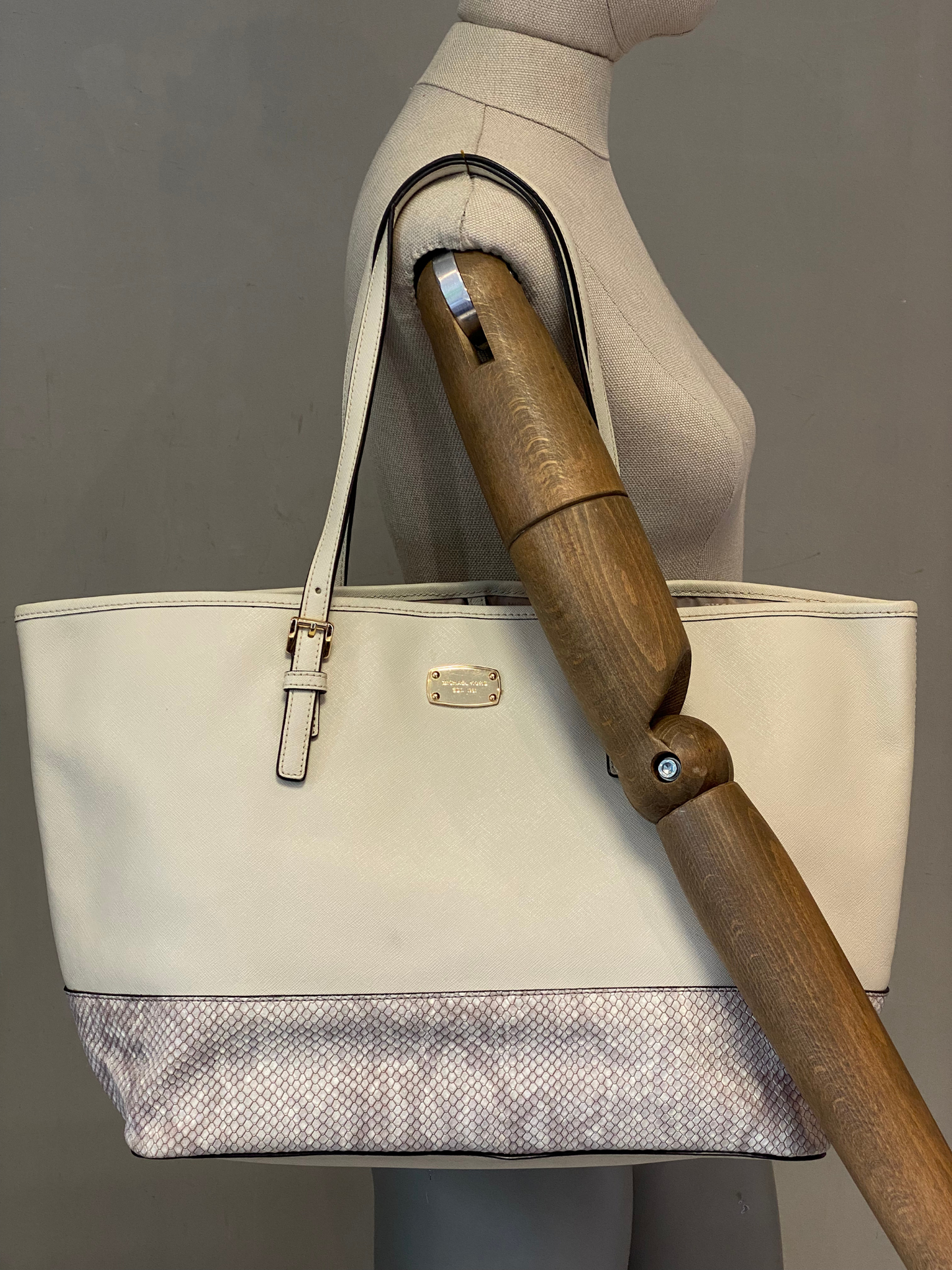 Cartera Blanca Michael Kors Tote Bag