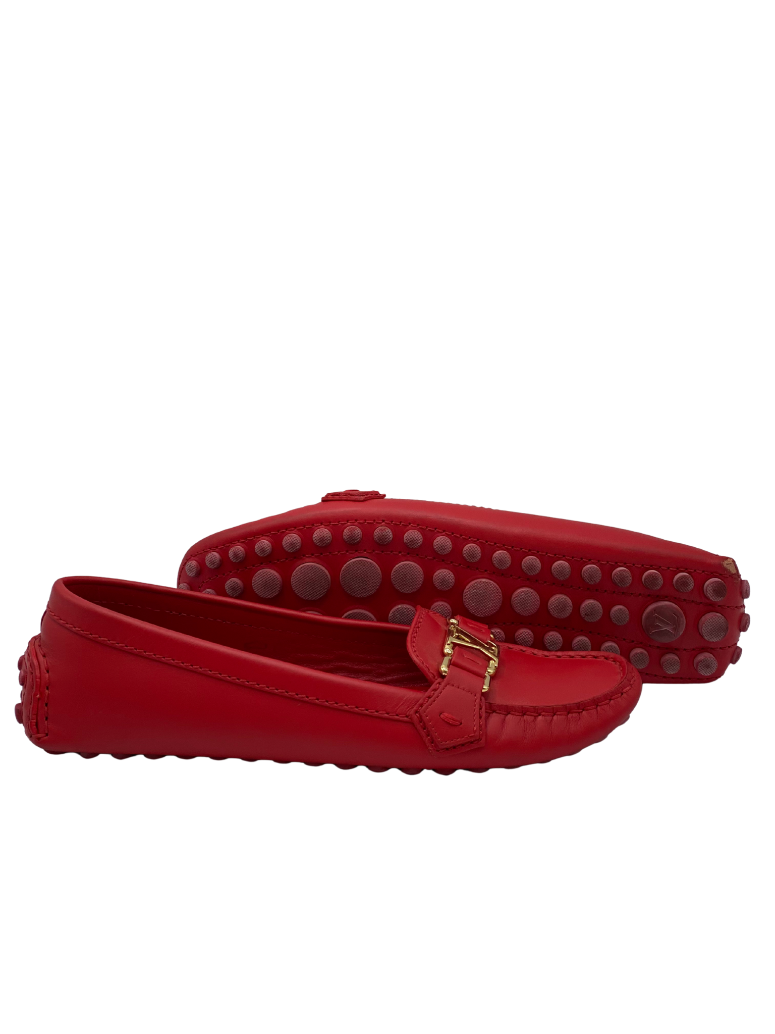 Mocasines Rojos Louis Vuitton (Talle 38.5)
