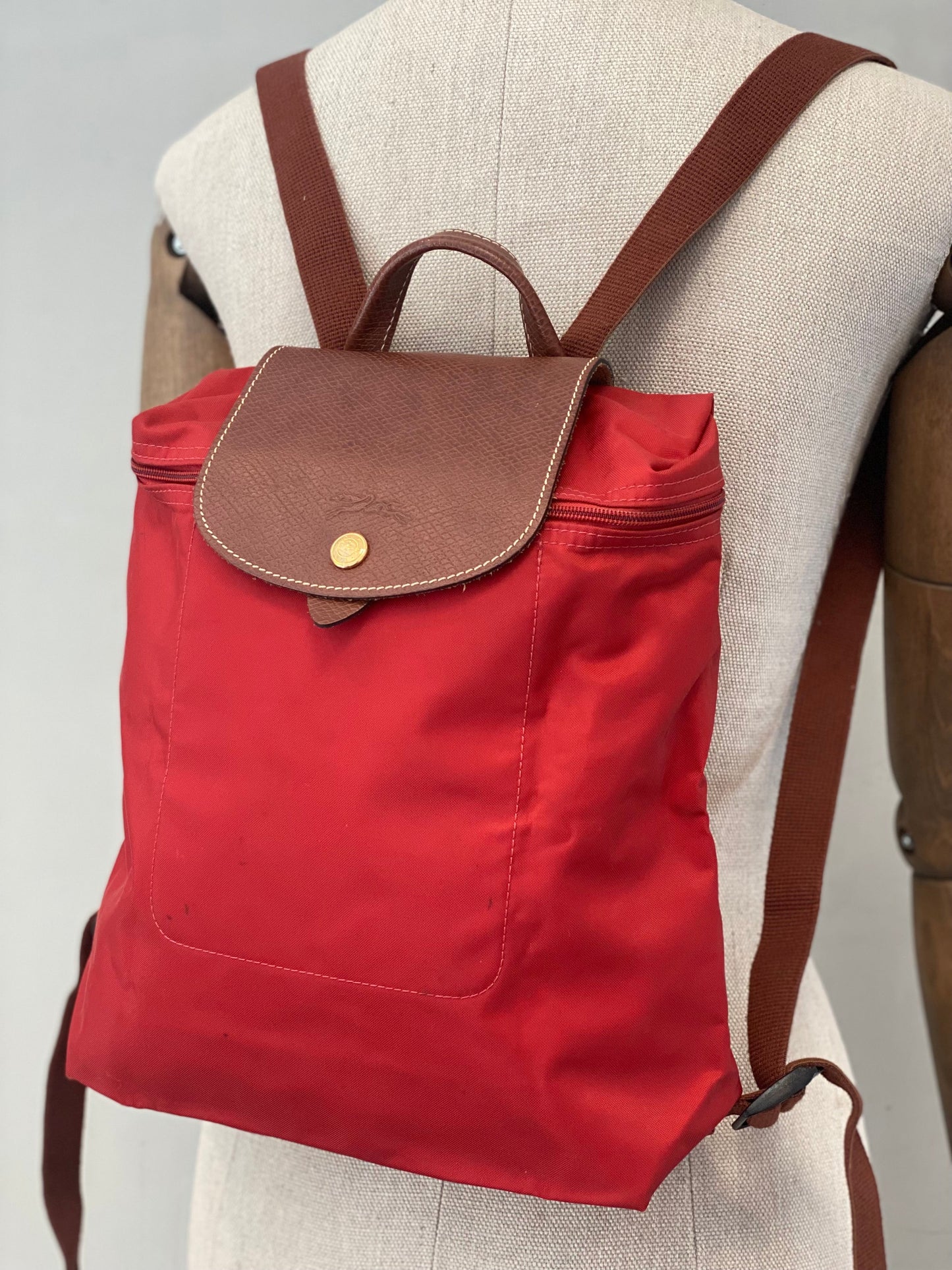 Mochila Longchamp Le Pliage Roja