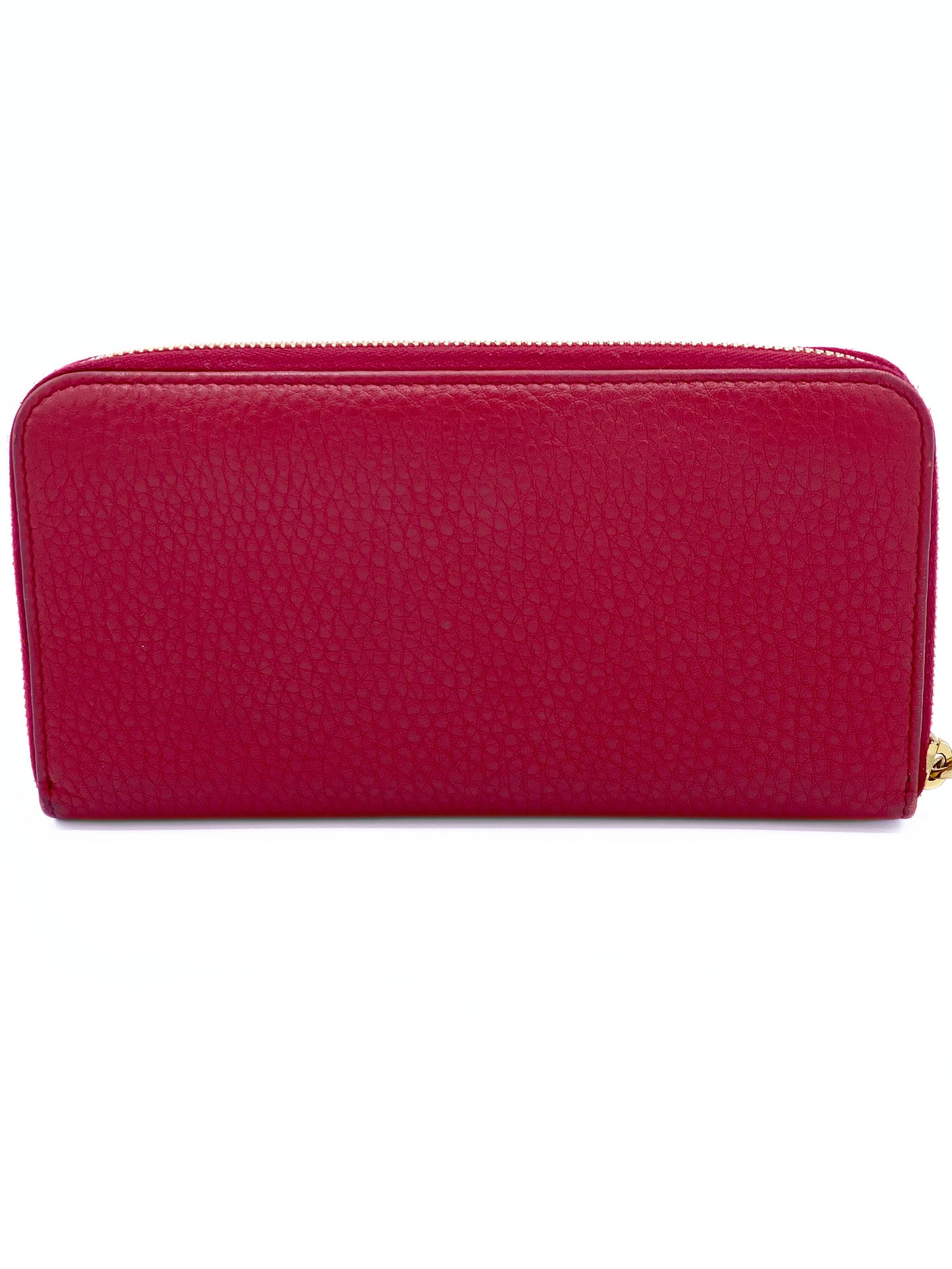 Billetera Prada Red Zip Around