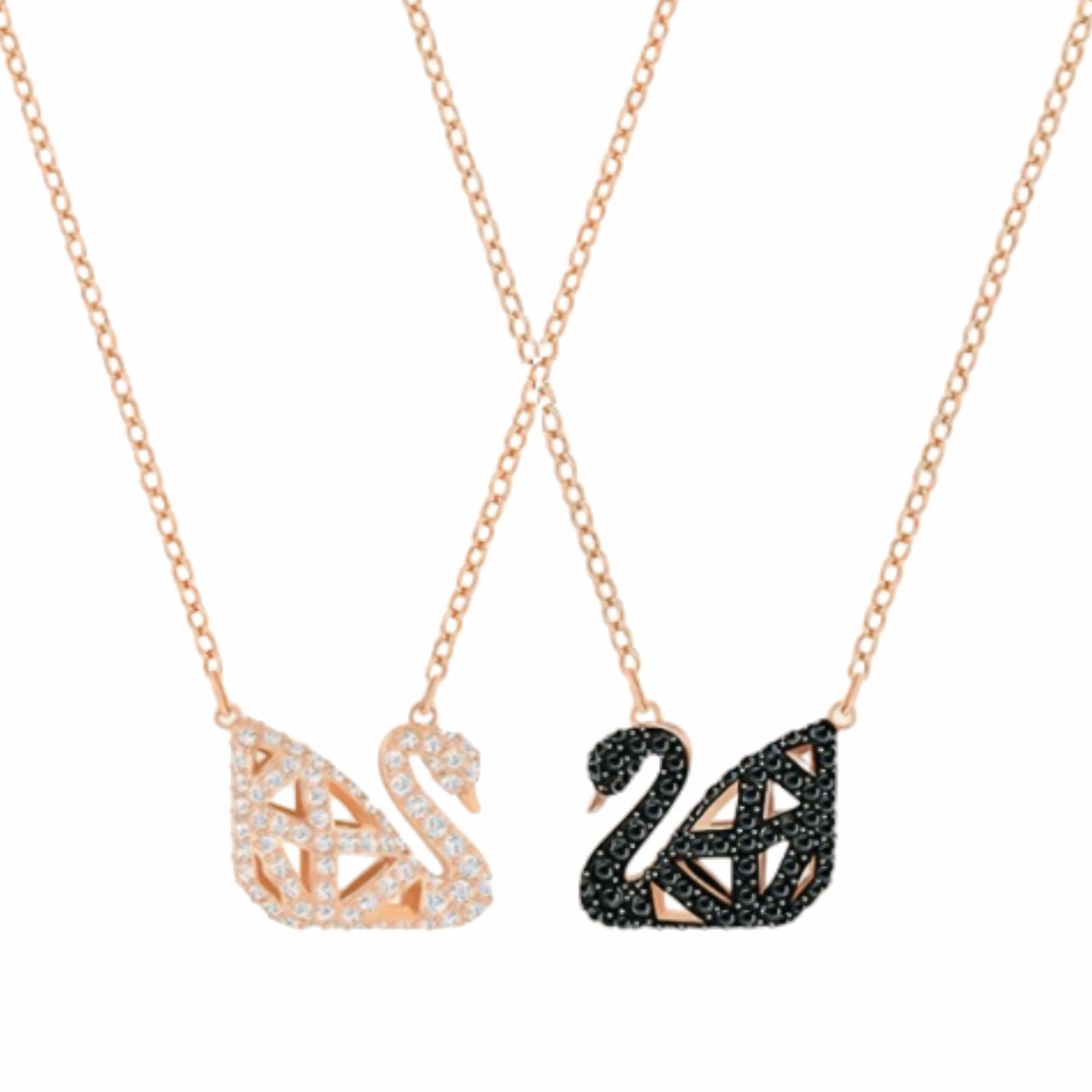 ⁠Collar Swarovski Dazzling Swan Doble Cara