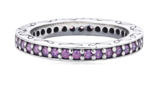 Anillo Pandora Eternity Crystals Purple