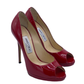 Sandalia Jimmy Choo Red Peep Toe (37.5)