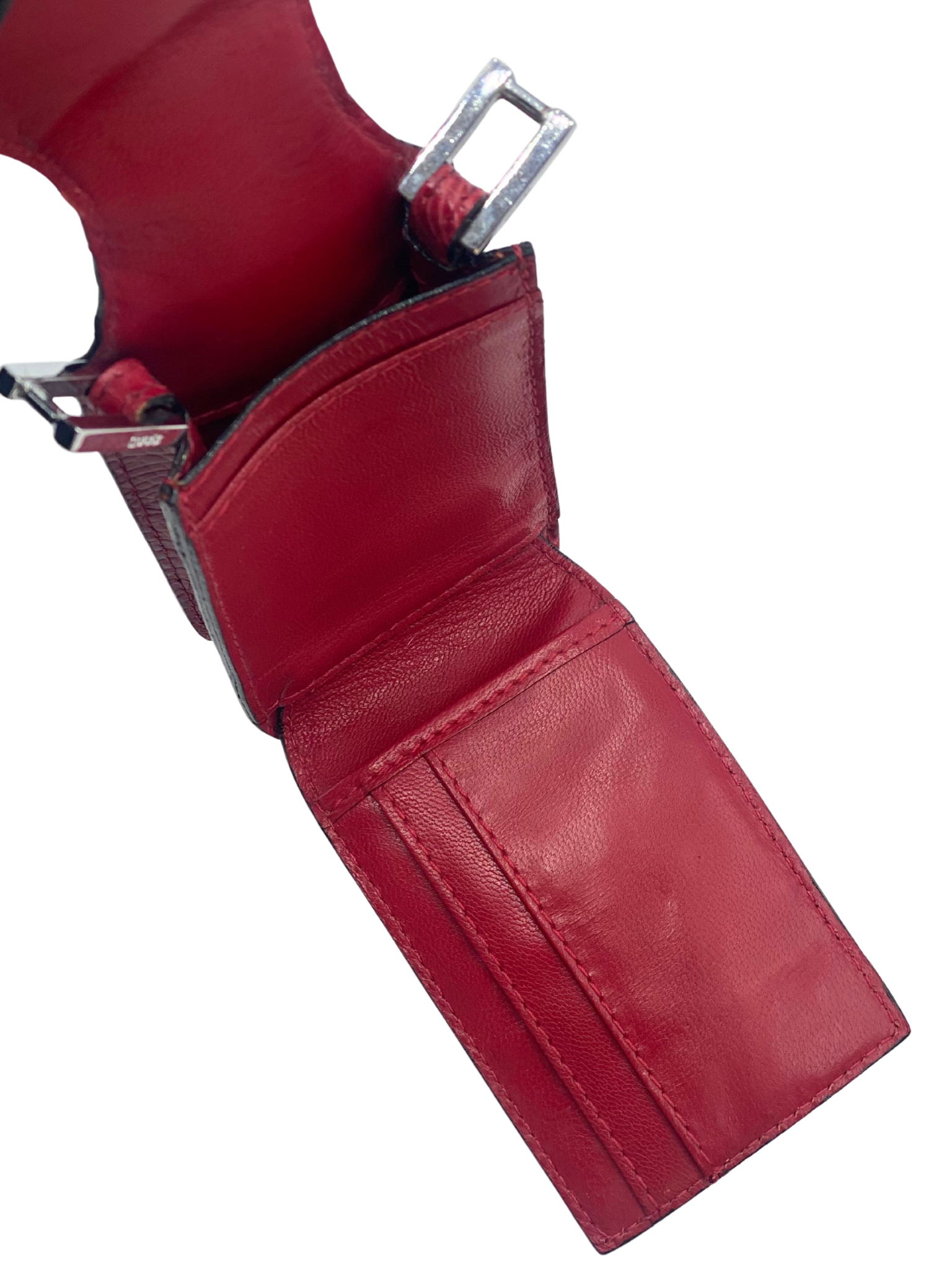 Mini Bandolera De cuero Roja SAAD