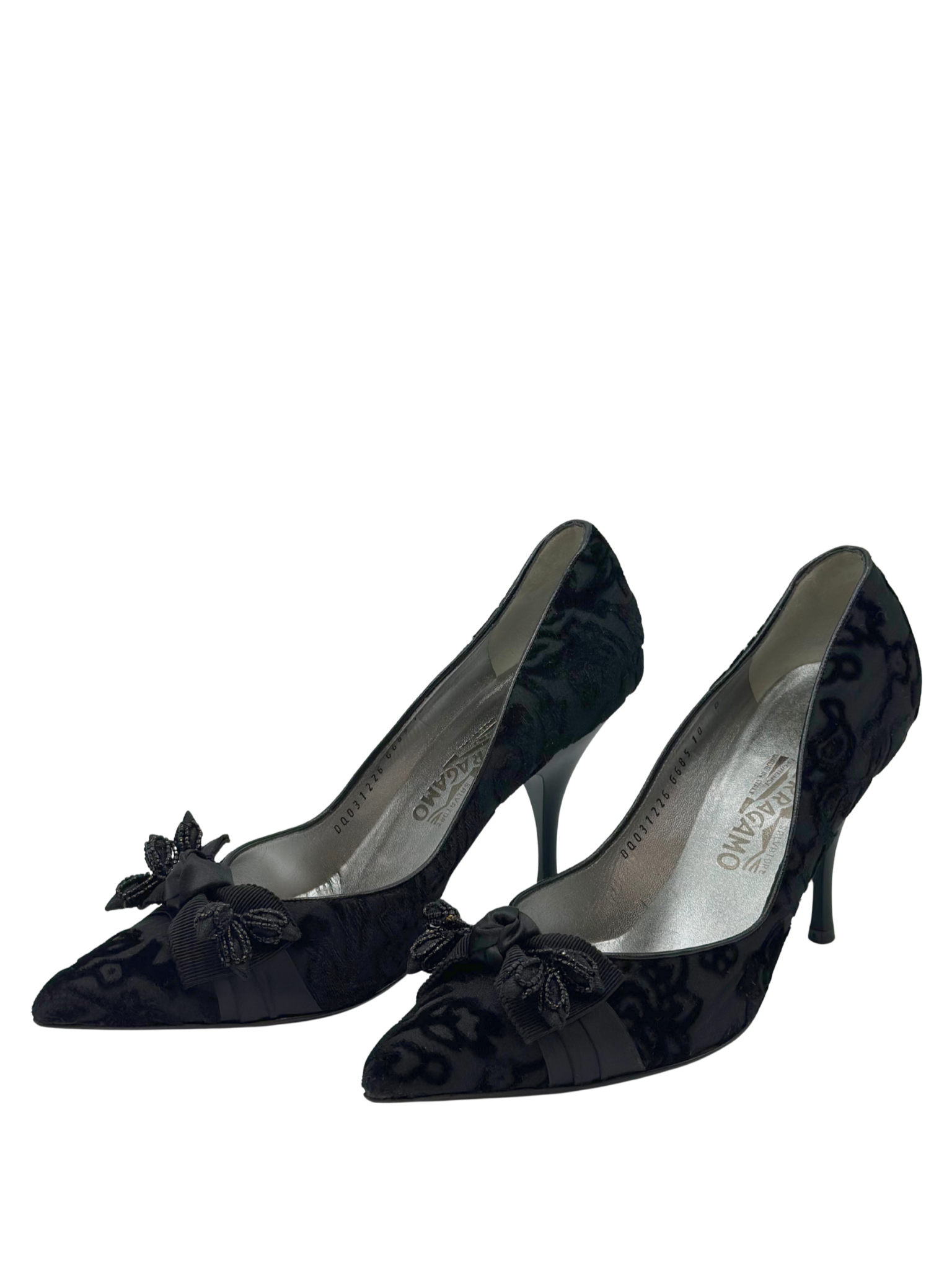 Pumps de Terciopelo Salvatore Ferragamo (Talle 10)