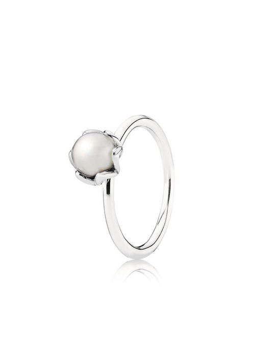 Anillo Pandora de Plata con Perla Cultivada