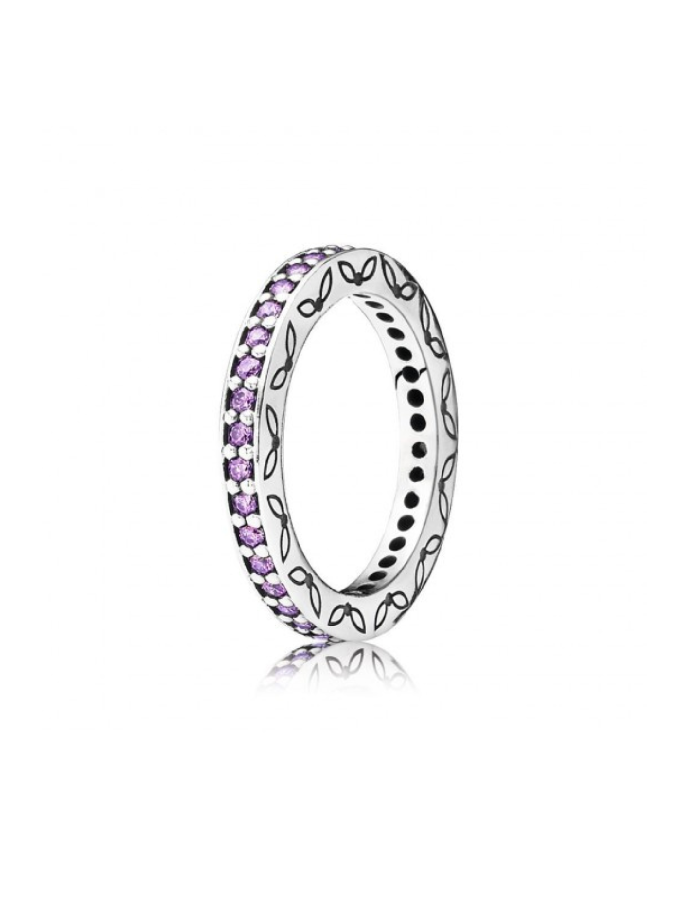 Anillo Pandora Eternity Crystals Purple