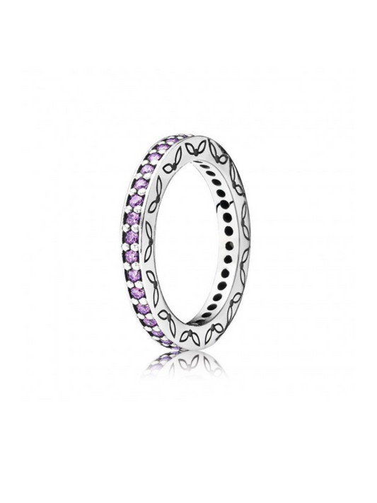 Anillo Pandora Eternity Crystals Purple