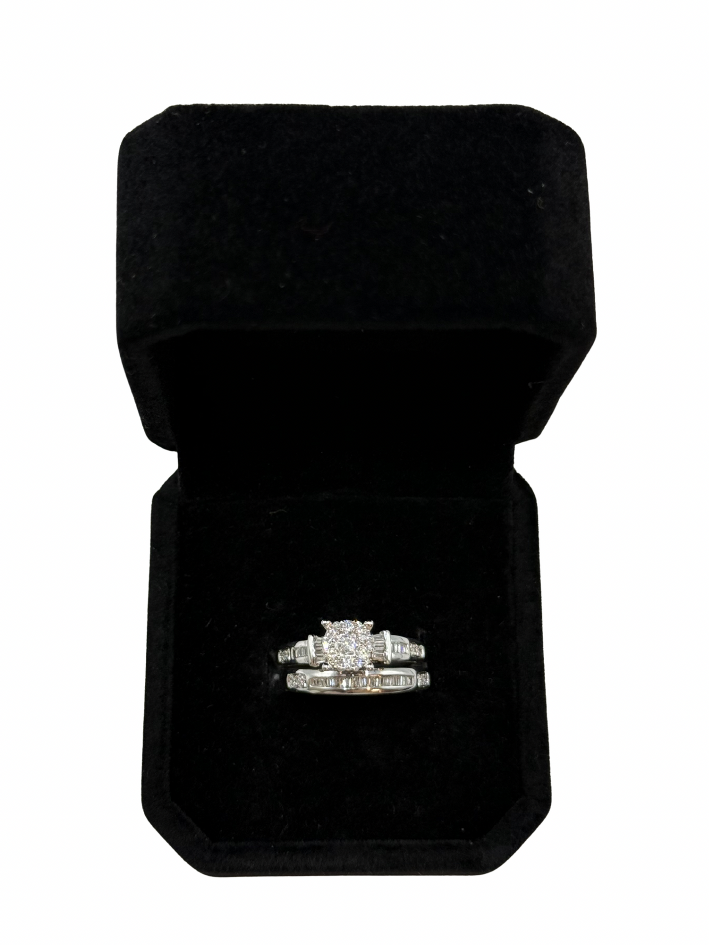 Set de Anillos Bridal en Oro Blanco 18k