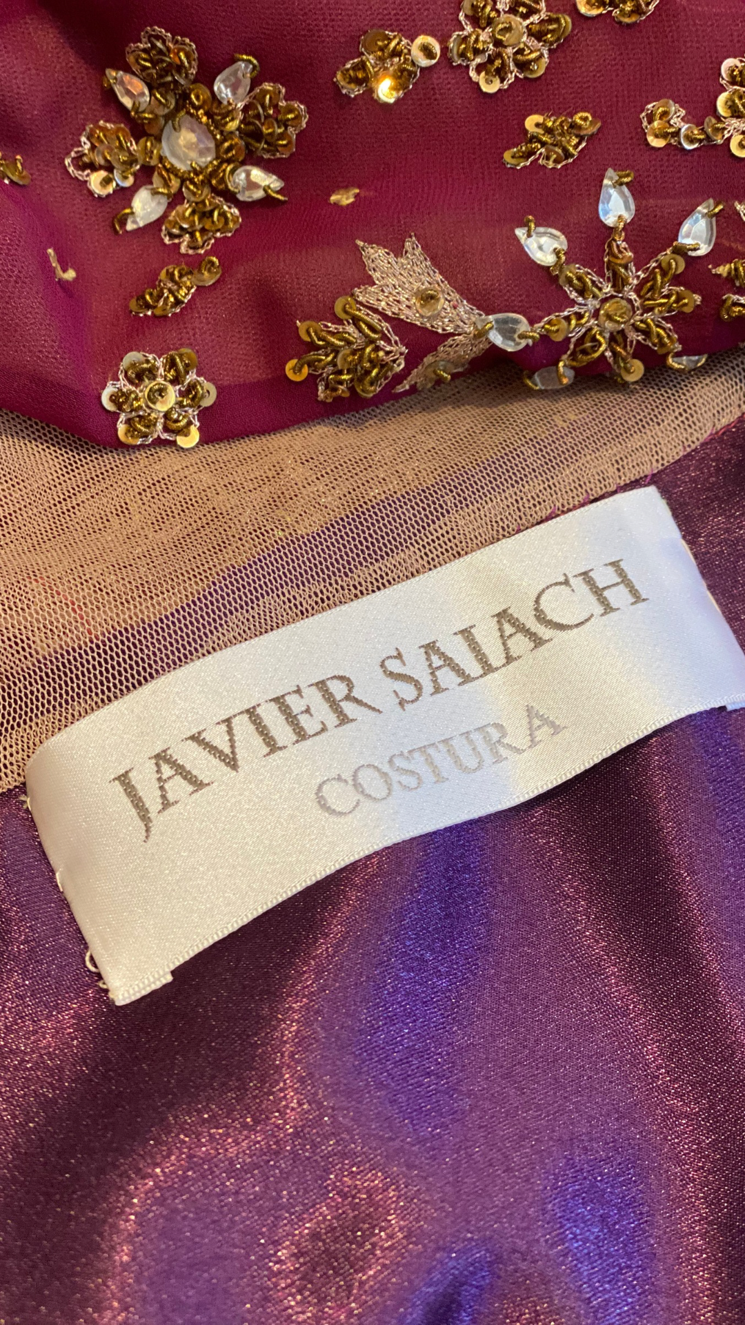 Vestido Corto con Lentejuelas Javier Saiach (M)