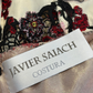Vestido Largo con Flores Bordadas Javier Saiach (S)