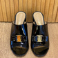Mules Salvatore Ferragamo de Charol Negro con Lazo Gancini (36.5)