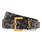 ⁠Cinto Saint Laurent Monogram Leopard