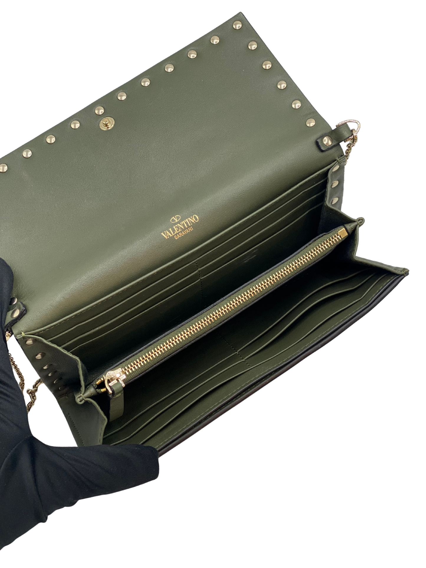 Clutch Verde Valentino Garavani Rockstud