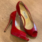 Sandalia Jimmy Choo Red Peep Toe (37.5)