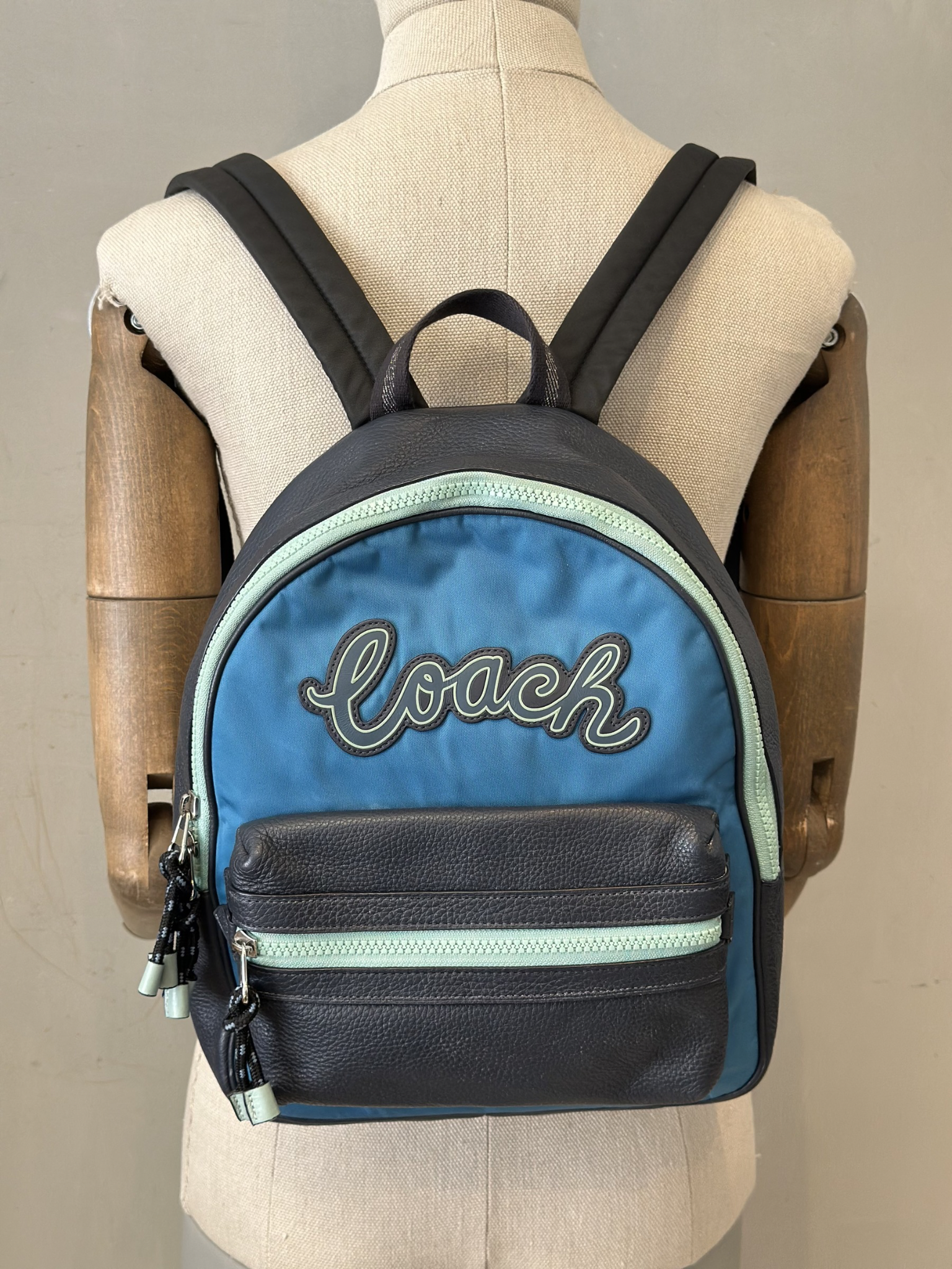 Mochila Coach Azul Vale Slingpack