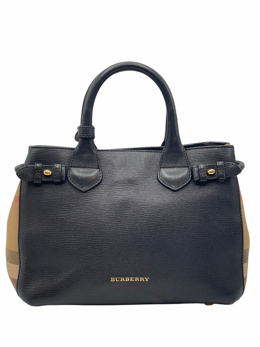 Bolso de Mano Burberry Small Banner House Check Derby Tote