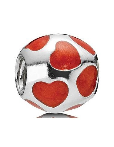 Charm Pandora Enamel Heart Red